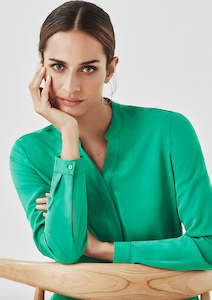 Womens Juliette Long Sleeve Blouse 44210 8 / Lorikeet Green