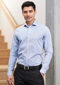 Biz Collection Shirts: Mens Bristol Tailored Long Sleeve Shirt S339ML XL / White/Navy