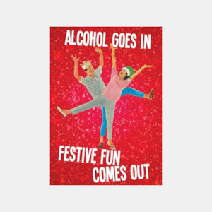 Christmas Card Alcohol Goes In