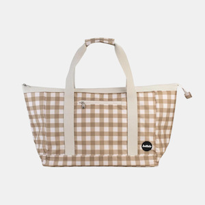 Holiday Tote Bag - Olive Check