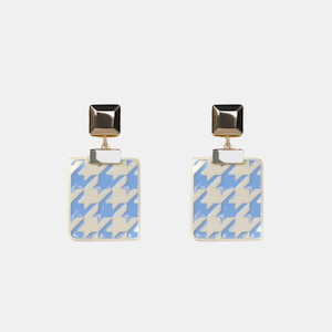 Earrings: Heather Earrings - Blue/White