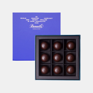 9 Piece Dark Whole Roasted Hazelnut Giftbox