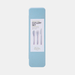 Wheat Straw Travel Cutlery Set - Blue