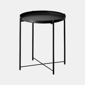 Metal Tray Table - Black