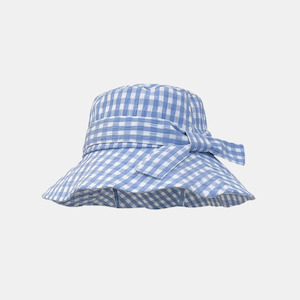 Kiera Check Bucket Hat - Blue/White