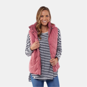 Petra Puffer Vest - Rose