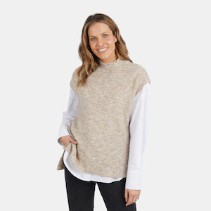 Sia Sleeveless Knit - Oatmeal