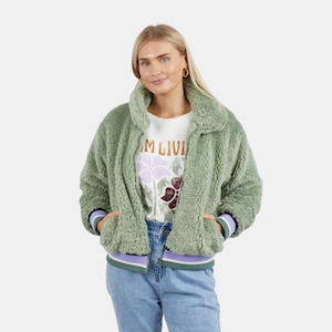 Sweaters Jackets: Reese Bomber Jacket - Olive