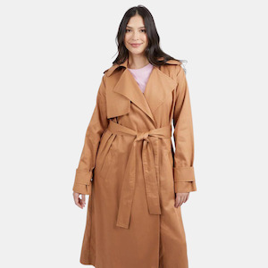 Sweaters Jackets: Annabelle Trench Coat - Tan