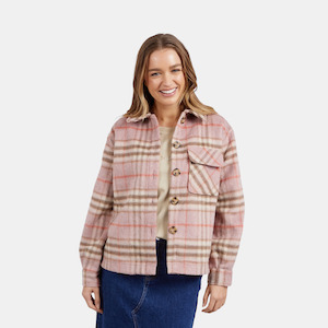 Sweaters Jackets: Frankie Check Jacket - Pink