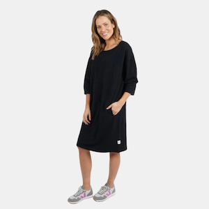 Carolina Fleece Dress - Black