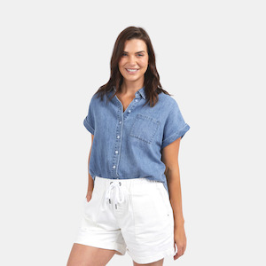 Tops Shirts: Taylor SS Shirt - Blue