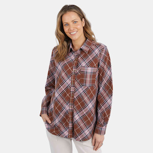 Aster Check Shirt - Chocolate