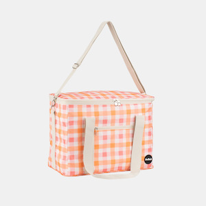 Holiday Picnic Bag - Watermelon Peach Check