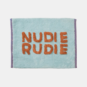 Bath Mats: Tula Nudie Bath Mat Mini - Sky