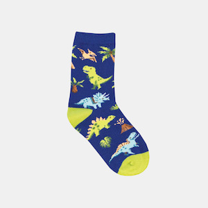 Office: Socks Kids Nervous Rex - Navy 4-7 years