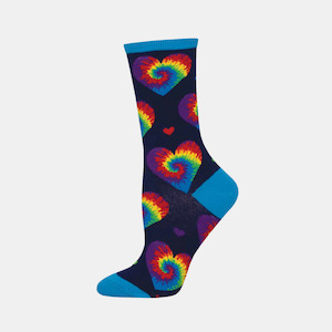 Women's Socks I Heart Tie-Dye - Navy