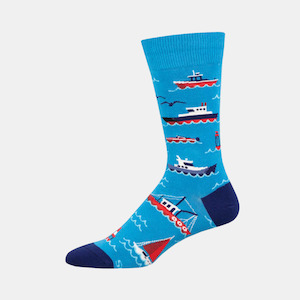 Men's Don't Rock the Boat Socks - Blue