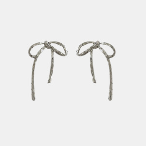 Alice Bow Earrings - Silver