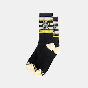 Office: Socks - Black - Don't Worry Beer Happy