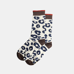 Socks - White - Animal Print