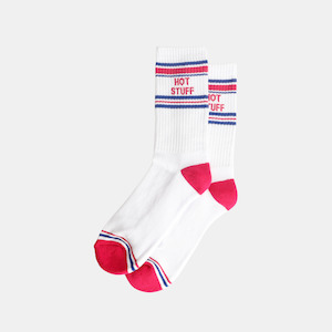 Office: Socks - White - Hot Stuff