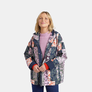 Linear Floral Raincoat - Print