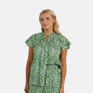 Tops Shirts: Prairie Floral Blouse - Meadow