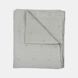 Mason Bee Linen Tablecloth - Sky Grey