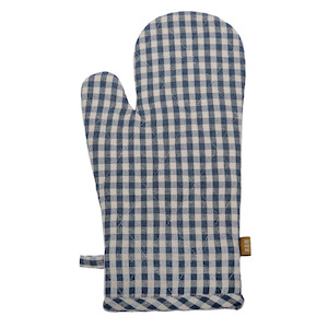 Gingham Oven Glove -Blueberry