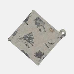 Herb Print Pot Holder - Charcoal