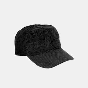 Sherpa & Cord cap - Black