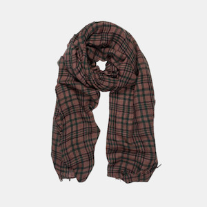 Rosewood Check Scarf