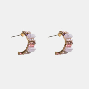 Antler: Crystal Earring - Lilac