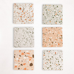 Porcelain Coasters Square - Terrazzo