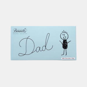 Bennetts Message Bar Dad - Milk Chocolate