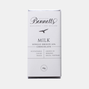 Bennetts Of Mangawhai: Bennetts 60g Bar Milk Chocolate