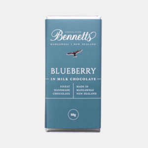 Bennetts Of Mangawhai: Bennetts 60g Bar Blueberry - Milk