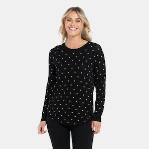 Sophie Knit Jumper - Black Polka Dot