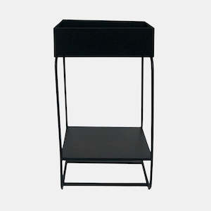 Metal Planter Square - Black