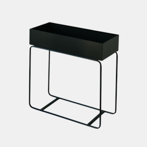 Metal Planter Tall - Black