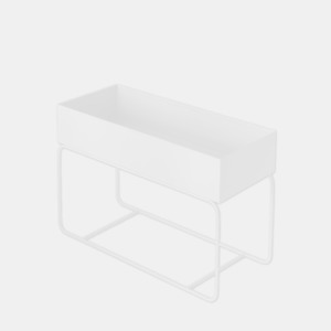 Metal Planters: Metal Planter Short - White