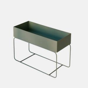 Metal Planters: Metal Planter Short - Sage