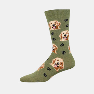 Men's Who's A Good Boy Socks - Green Heather