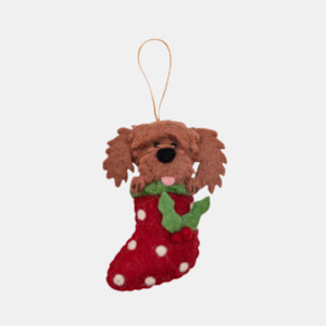 Hanging Cavoodle Decoration- Brown