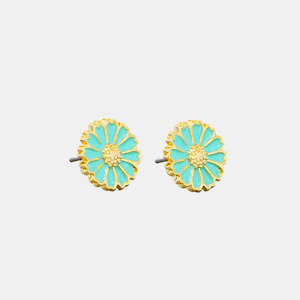 Enamel Daisy Studs - Mint