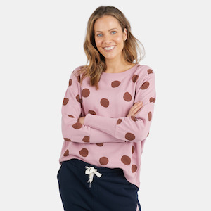 Sweaters Jackets: Connect The Dots Crew - Dusty Pink