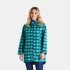 Rosie Raincoat - Green/Blue Tartan