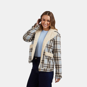 Demi Check Jacket - Blue