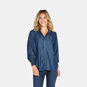 Nina Lyocell Shirt - Blue Haze